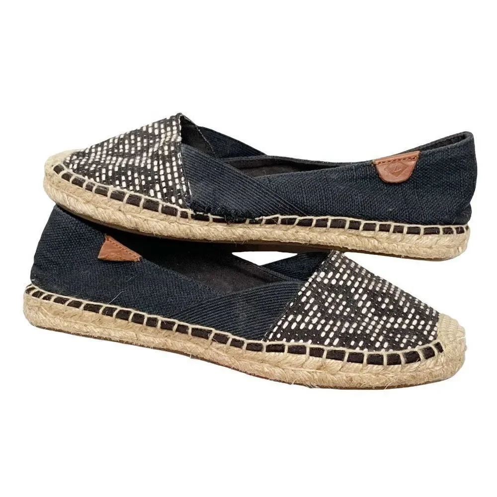 Sperry Top-Sider Women's Katama Cape Ballet Flat in Black/White Tribal Print 6.5